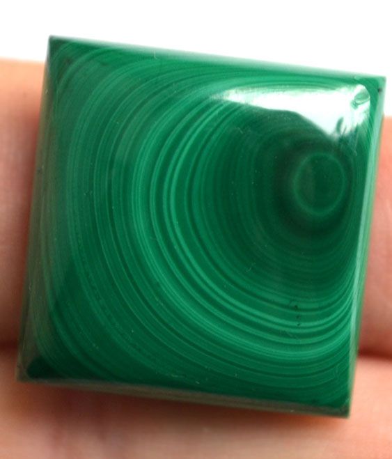 Кабошон из натурального малахита №9